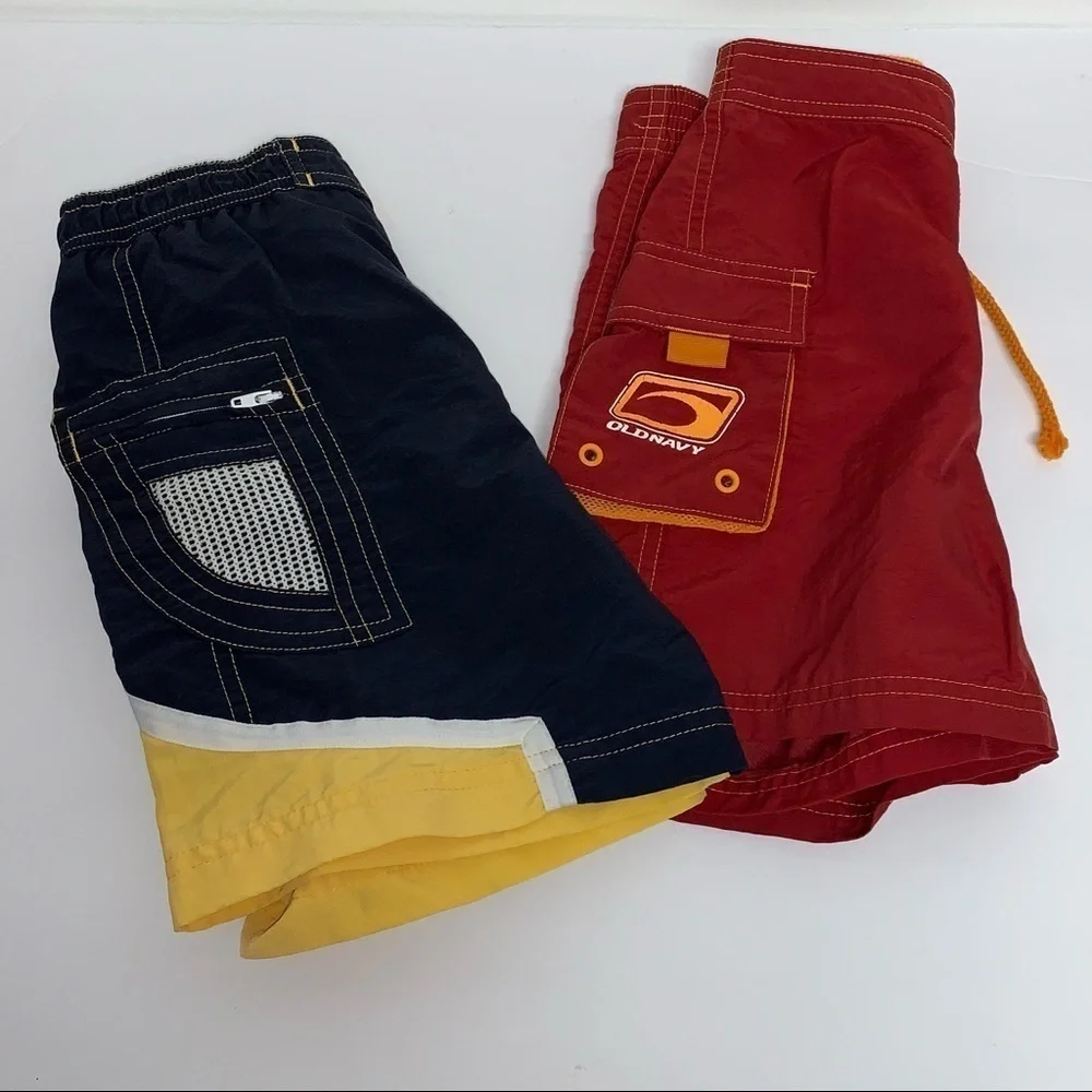 OLD NAVY Boys Size 4/5 & 5 Lot of 2 Boys' Swimwear Swim Trunks